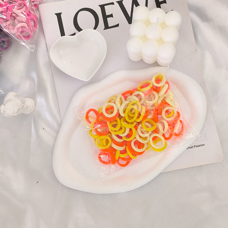 Solo al por mayor cuerda de pelo negro banda de pelo femenino estilo coreano alta elasticidad no duele el pelo banda de goma corbata alta Cola de Caballo accesorios para el cabello del bebé