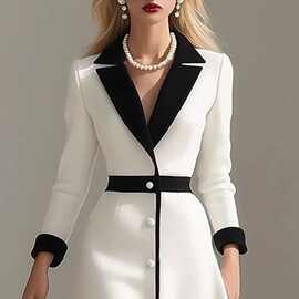 Collar long sleeved button up dress 翻领长袖纽扣收腰连衣裙女