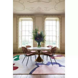 手工枪刺羊毛地毯来图定做一张起定彩色多巴胺春天时尚风餐厅卧室