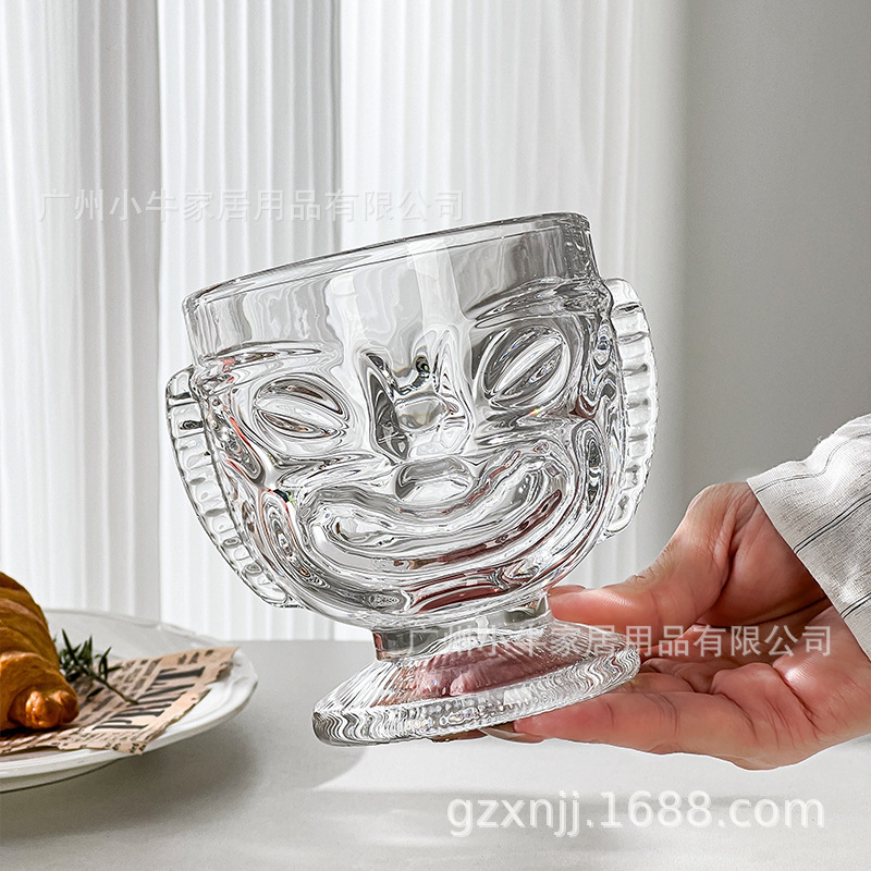 Taza de agua de burbujas de bebida creativa Vaso de cóctel tiki de Halloween Tótem de nariz grande Vaso de whisky