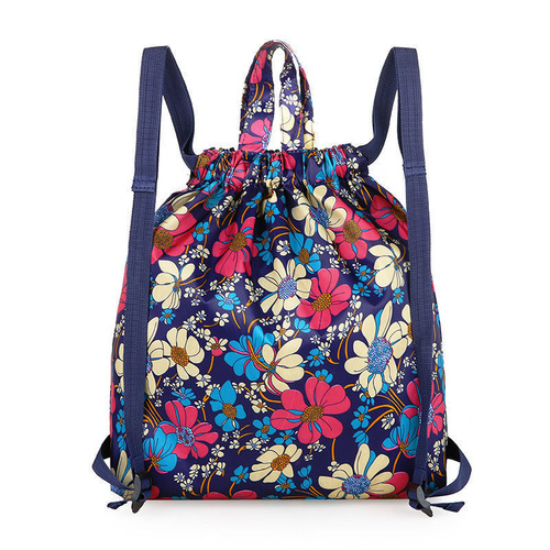 Manufacturer wholesale new drawstring backpack women's folding storage bag sports fitness bag drawstring pocket travel women's backpack