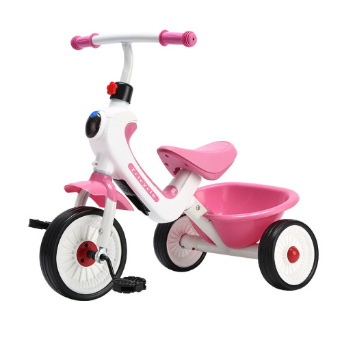 Children's tricycle 2-6-8 years old boys and girls anti-rollover bicycle baby pedal bicycle free inflatable stroller