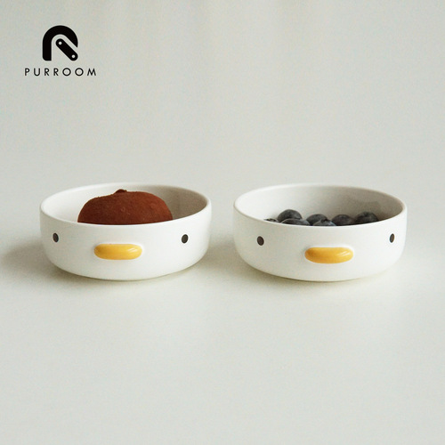 PURROOM Ceramic Chick Cup Mug for Humans Cute Home Xiaoji Series Cat Bowl Matching Owner Cup