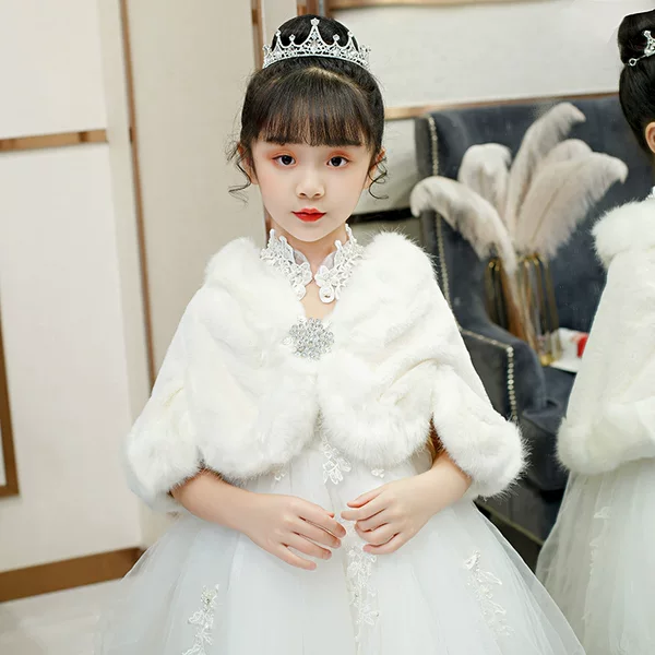 Girls' Cape Shawl 2026 New Fashion Korean Style Children's Dress Shoulder Accessory Wholesale Winter