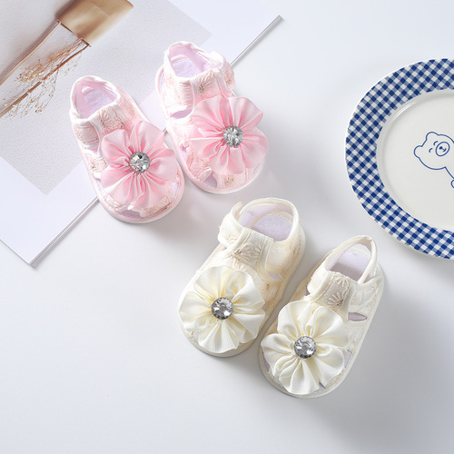  Summer New Baby Sandals 3-4-6-7-9 Months Princess Shoes 0-1 Year Baby Soft Sole Kids Shoes