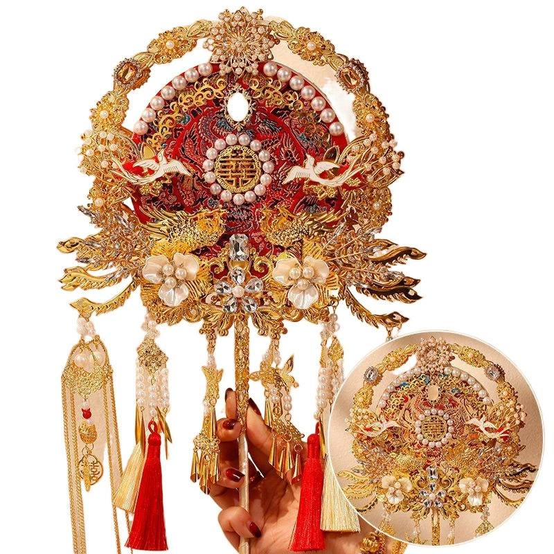 Double-sided materials set for bride, purse, DIY, Chinese style