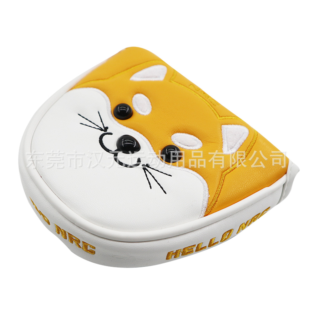 Nuevo Golf Club cubierta de madera cubierta del club cabeza de bola cubierta protectora impermeable pu Shiba inu lindo animal