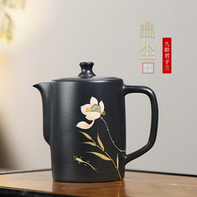宜兴原矿九龄君子兰紫砂壶纯全手工手绘 出尘泡茶壶家用功夫茶具