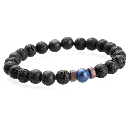 2pcs yoga meditation bracelet  for unisex Beaded Bracelet European and American Retro Volcanic Stone Yoga Bracelets