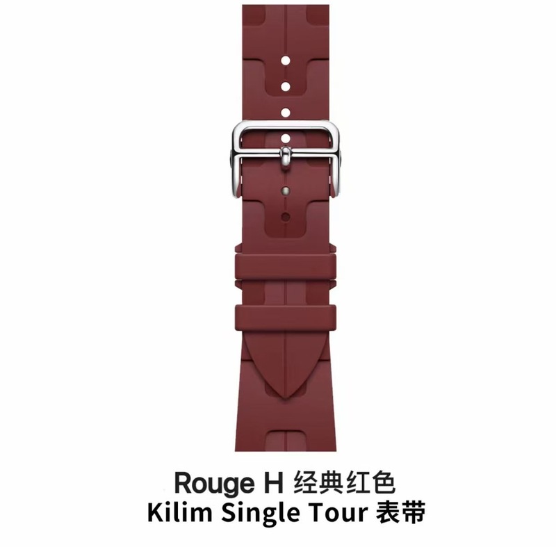 iwatch フッ素ゴム時計ストラップ s9/s10/se スポーツ 8/7/6/5 新しい s8/s7/s6 エルメスに適しています。|undefined