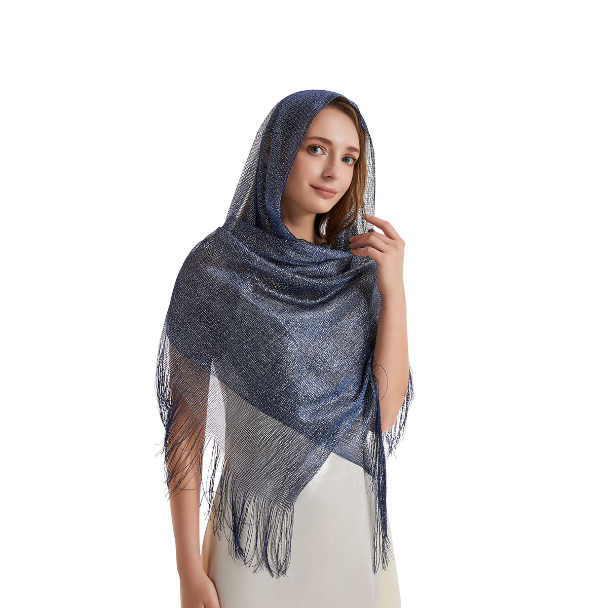 Women's Fashion Solid Color Polyester Tassel Shawls display picture 86