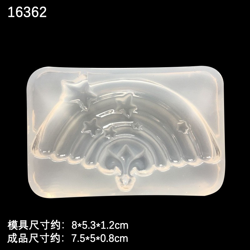 Gloria periférica poco Qiao amor brisa colorido unicornio con agujero ventilador espejo epoxi molde