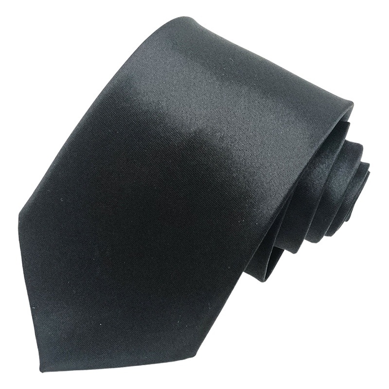 En stock color sólido negro cremallera lazo de los hombres y las mujeres perezoso moda casual mate brillante camisa decorativa mano golpeando