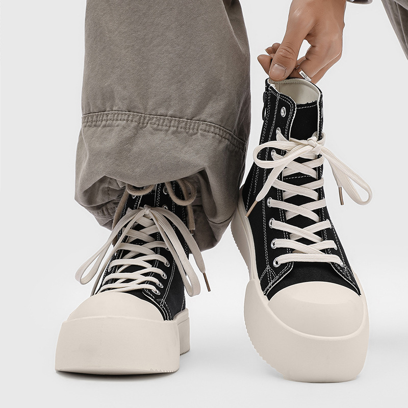 Canvas Shoes for Men, Spring 2026 New Trendy Versatile Thick-Soled Mickey Men's Shoes, Sports Casual High-Top Sneakers Canvas Shoes for Men, Spring 2026 New Trendy Versatile Thick-Soled Mickey Men's Shoes, Sports Casual High-Top Sneakers