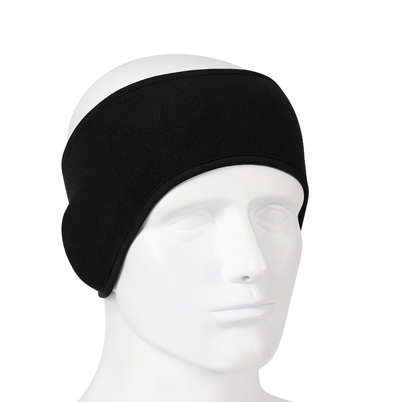 Autumn and Winter Outdoor Warm Fleece Ear Protection Headband for Men and Women Cycling and Skiing Windproof Hood Pure Color Sports Headscarf Earmuffs