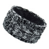 Fleece knitted headband, keep warm demi-season hair accessory with pigtail, helmet, European style