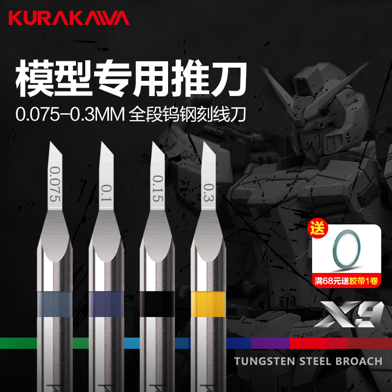 仓川模型推刀高达模型世界GK定位刻线刀钨钢刻刀美工细节改造工具