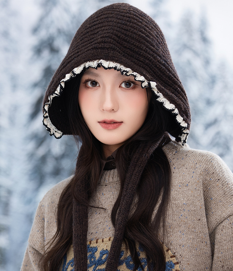 Versione coreana versatile in pizzo lavorato a maglia, grande circonferenza, antivento, caldo, annodabile, morbido, autunno inverno, spesso_voghion.com