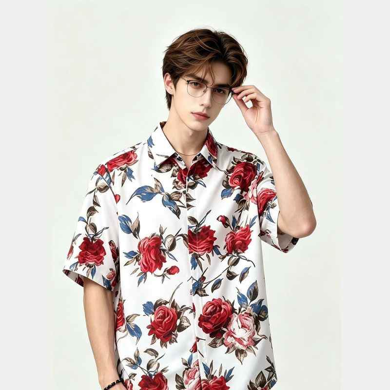 Yidi丨Men's Digital Printed Shirts, Sublimation High-Elastic Short-Sleeve Shirts, Wholesale Digital Printing Custom Beach Shirts Yidi丨Men's Digital Printed Shirts, Sublimation High-Elastic Short-Sleeve Shirts, Wholesale Digital Printing Custom Beach Shirts