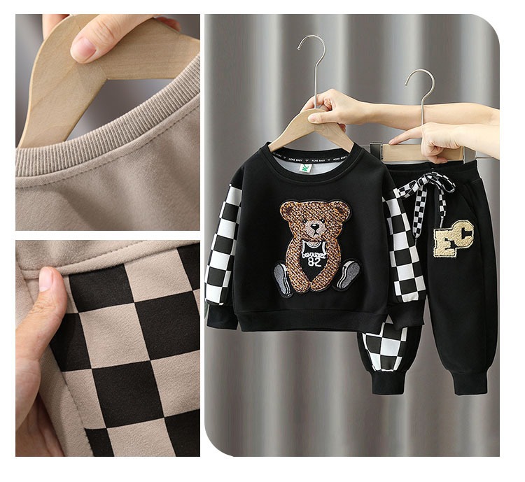 Set de primăvară pentru băieți 2023 Haine de toamnă frumoase și cu cățeluș pentru copii Explosive Street_voghion.com