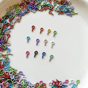 Metal Colorful Paint Claw Nails, Eye Screws, Self-Tapping Screws, Keychain Accessories, DIY Craft Materials