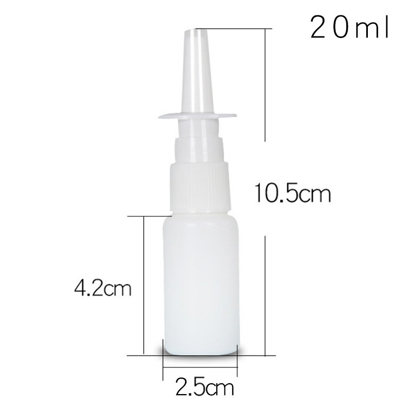 Pe en stock botella de spray recto botella de spray nasal aerosol niebla fina medicina botella 10ml20ml30 botella de plástico en stock engrosada