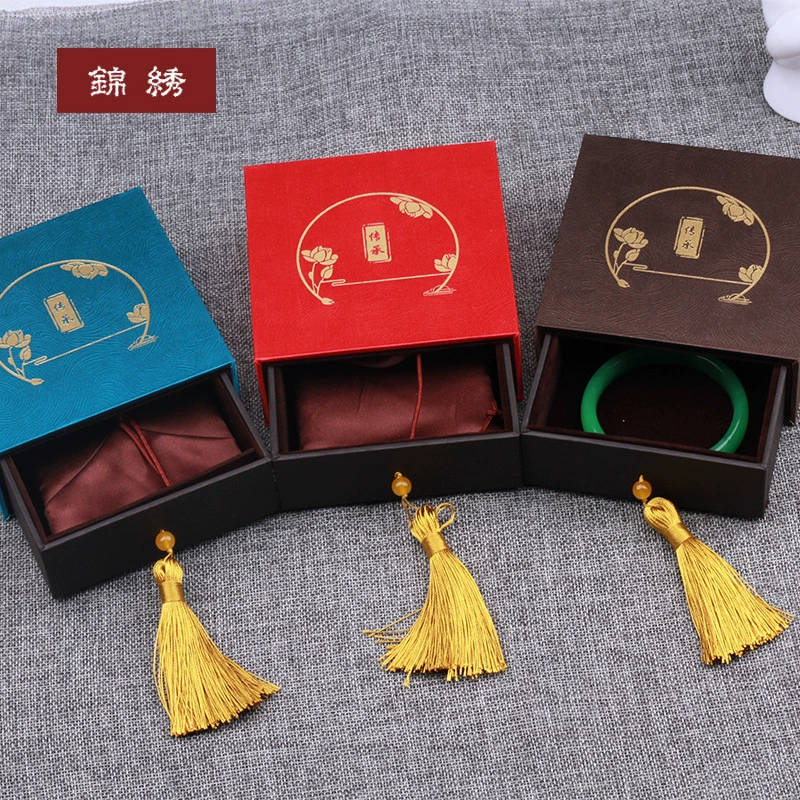 Серебря bracelet, коробка, ювелирные изделия, система хранения с кисточками нефрит, золото и серебро, китайский стиль