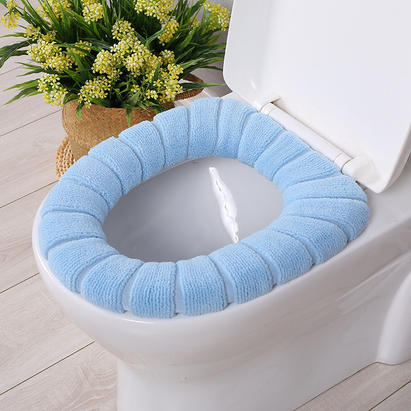 トイレマットを厚くした四季通用の取っ手付きトイレ座布団保温とトイレカバー家庭用トイレリング卸売り|undefined