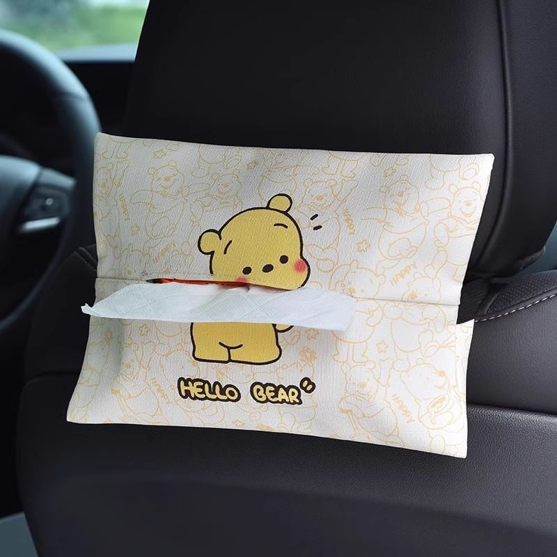 クリエイティブな麦門かわいい車載ティッシュボックス吸引紙箱自動車防水式ティッシュカバー掛け袋サンシェード|undefined