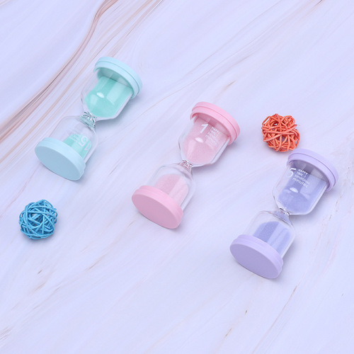 Cartoon Macaron Hourglass Timer Decorative Ornament Student Small Gift Creative Birthday Gift Timing Small Hourglass