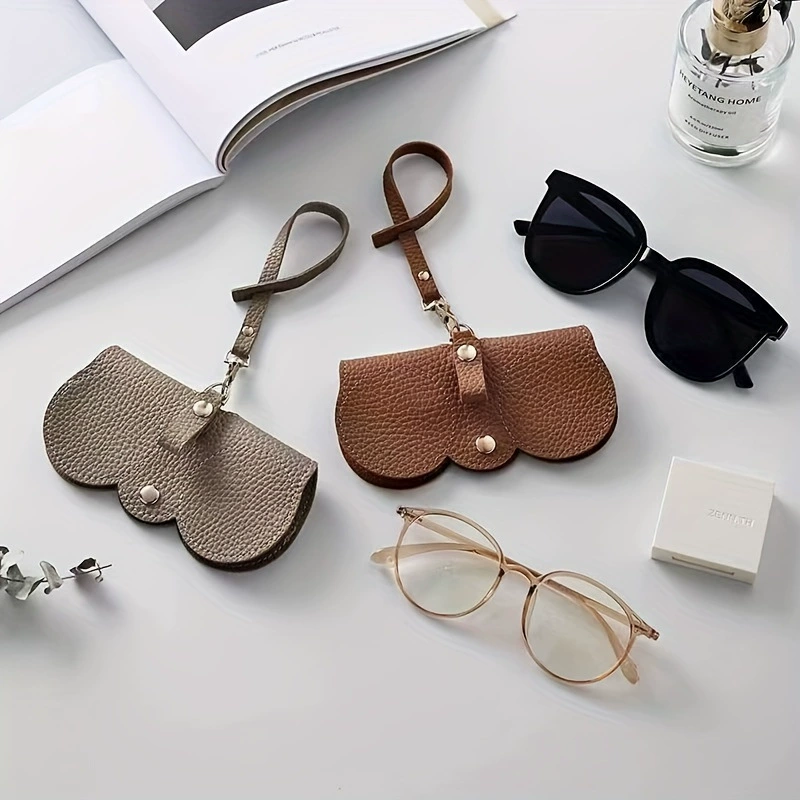 Polyurethane sunglasses, handheld glasses, cute protective case, simple and elegant design