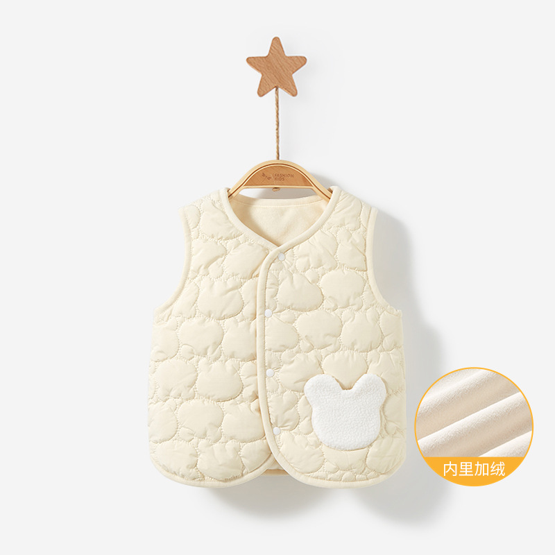 Chaleco para niños para primavera, otoño e invierno, cárdigan cálido de forro polar para bebés recién nacidos, chaleco exterior grueso para niños y niñas, ropa de invierno para bebés.