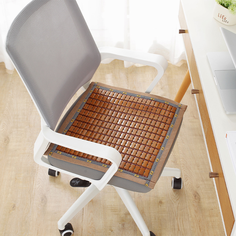 Verano Mahjong Mat cojín transpirable antideslizante silla de oficina Estera de bambú estera fresca del coche verano largo cojín silla Butt pad