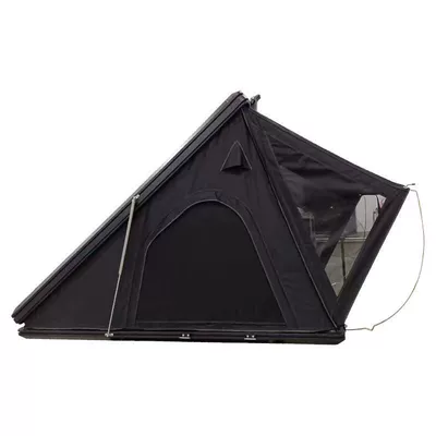 Roof tent outdoor camping quick-opening folding triangle aluminum alloy off-road SUV car tent (Avtomobil dam çadırları) - black-21113118