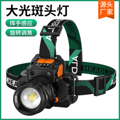国境を越えた卸売屋外ヘッドマウント登山夜釣り誘導強力な光長距離充電式長寿命ズームヘッドランプ