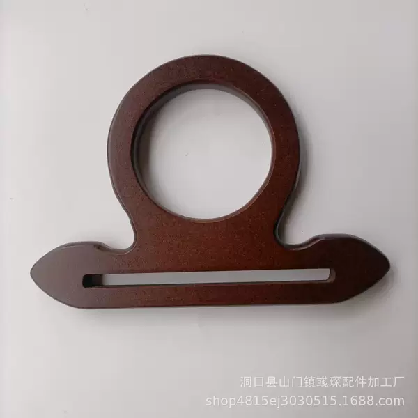 Handbag Handheld Handheld Ring Handheld DIY Handheld Wooden Handheld Handheld Handmade Wooden Ring Deep Curry Color Wooden Handle