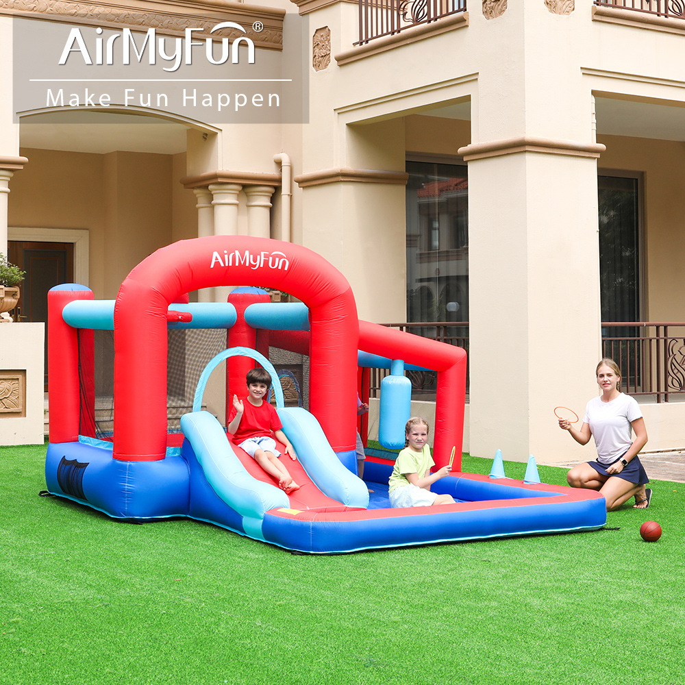 AMF | Niños pequeño castillo inflable tobogán para el hogar cama de salto inflable combinación interior castillo inflable antideslizante