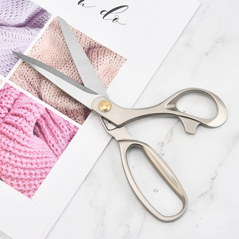 Tijeras de sastre grandes, tijeras para el hogar de acero inoxidable, costura profesional, tela de sastrería, tijeras para prendas de vestir, tijeras manuales de aleación de zinc, cuero