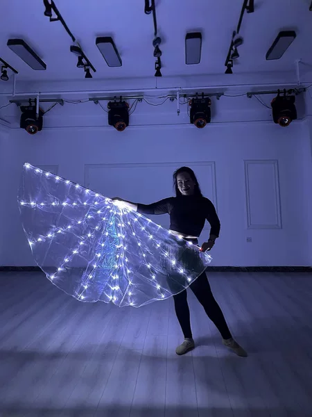 Worship Flag, Praise Flag, White Glowing Butterfly Wings with Lights, Dance Props, Bar Stage Performance Wholesale Manufacturer