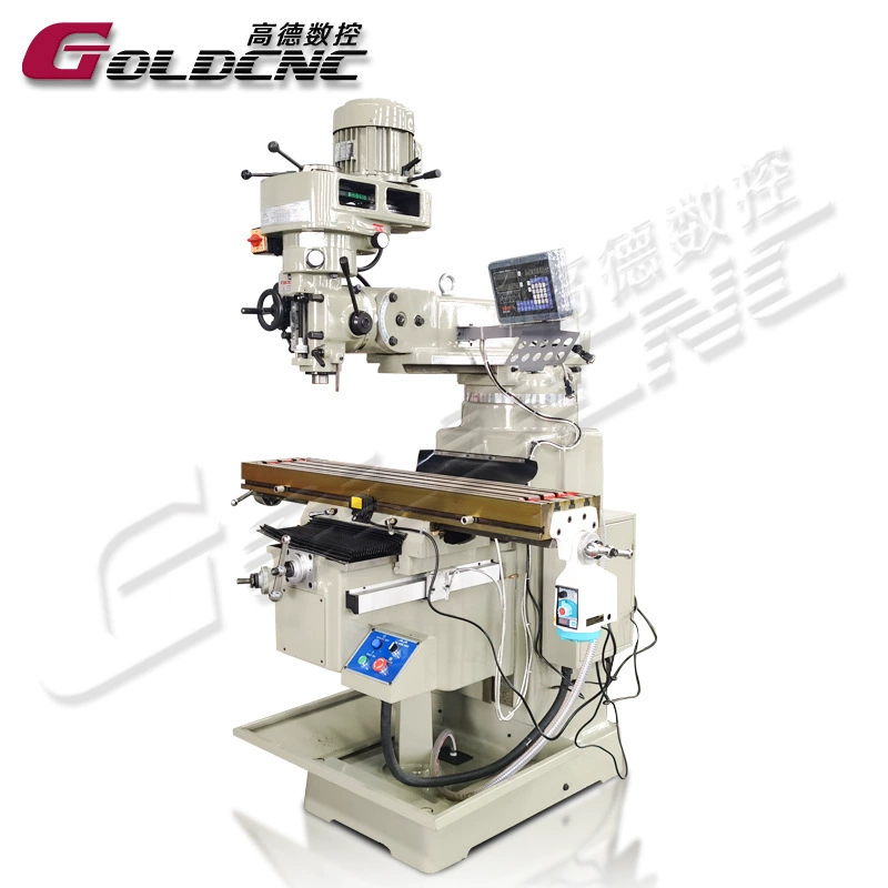 ‌ Фрезерный станок с поворотной головкой 5H, тяжелый, с трехосевым цифровым дисплеем, автоматической подачей, высокоточная обработка металла, универсальный для мастерских