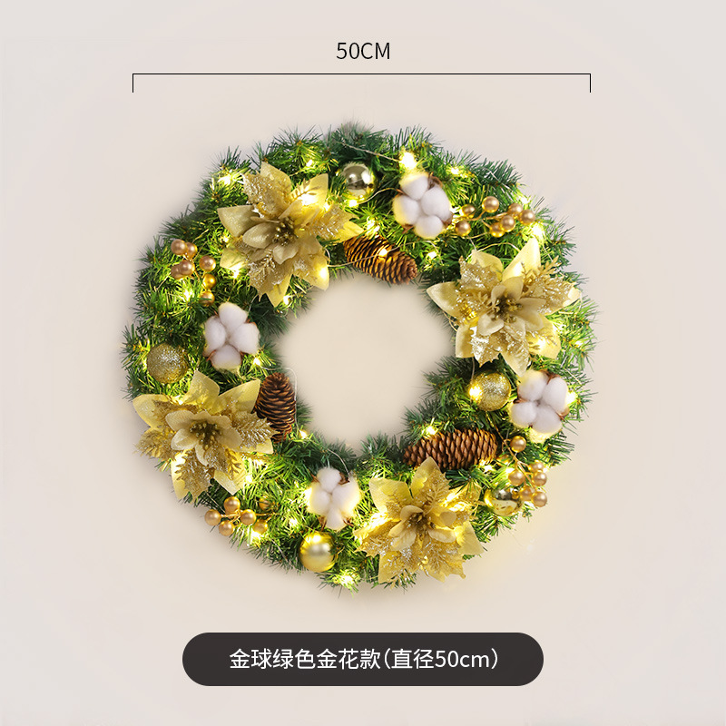 Navidad decoración Garland ratán 40/50/60cm Navidad decoración escena diseño puerta colgante ratán decoración suministros