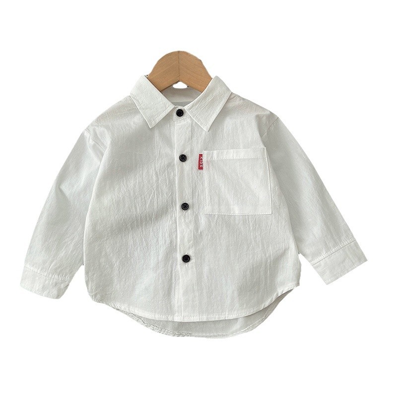 Camisas coreanas para niños 2025, nuevo otoño impresión de letras para niños camisa de manga larga, camisa de primavera, camisa casual, camisa