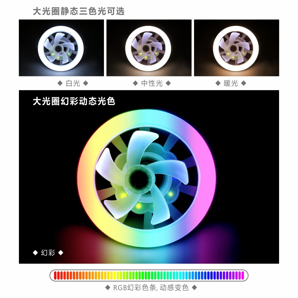 Nuevo tornillo E27 luz del ventilador lámpara de techo de doble propósito bombilla inteligente sacudiendo la cabeza LED ventilador luz cocina baño ventilador de techo