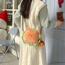 软萌创意汉堡卡通猫咪斜挎包可爱少女日常出游逛街单肩百搭小包包