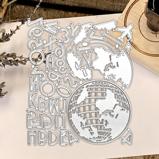 Carbon Steel Knife Mold Earth Letter Metal Cutting Embossing Scrapbook Paper Art Hand Ledger Embossing Knife Mold Wholesale