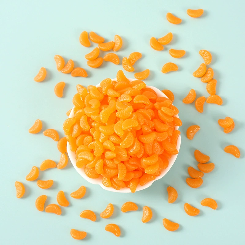 Моделирование DIY Фруктовая миниатюрная игра с маленькими оранжевыми лепестками