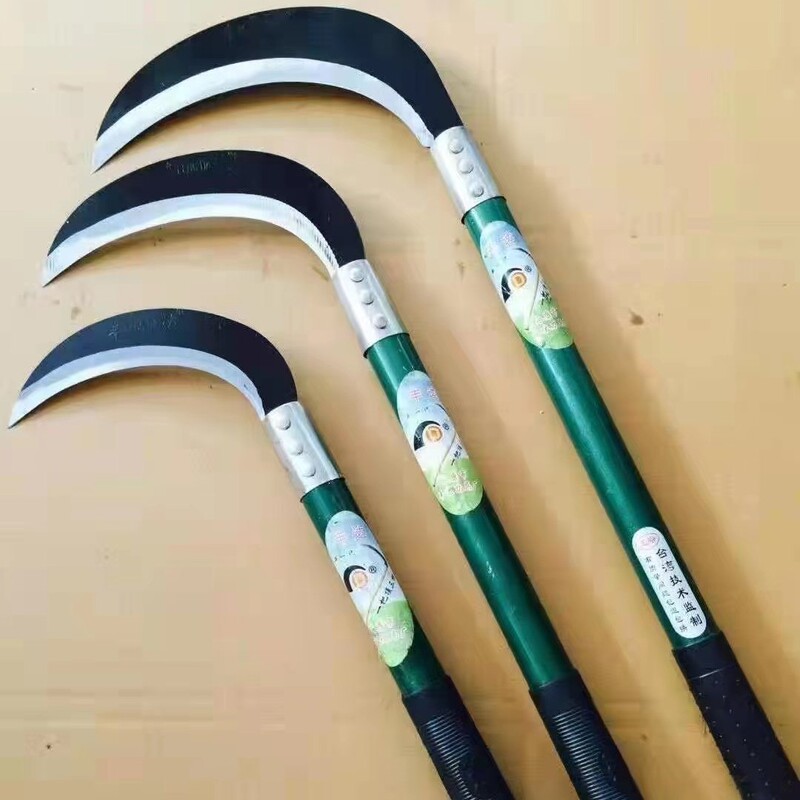 Wholesale Agricultural Tools Fengda Xiaoyue Gum Sickle Garden Tools Chai Dao Long Handle Sickle Cane Knife Wholesale Agricultural Tools Fengda Xiaoyue Gum Sickle Garden Tools Chai Dao Long Handle Sickle Cane Knife