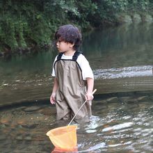 儿童玩水服连体涉水幼儿园防水衣服沙滩抓摸鱼赶海装备小孩下水裤