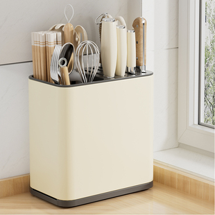 Knife Holder Storage Rack 2025 New Kitchen Multi-Functional Countertop Spoon Chopstick Barrel Knife Holder Integrated Household Kitchen Knife Holder