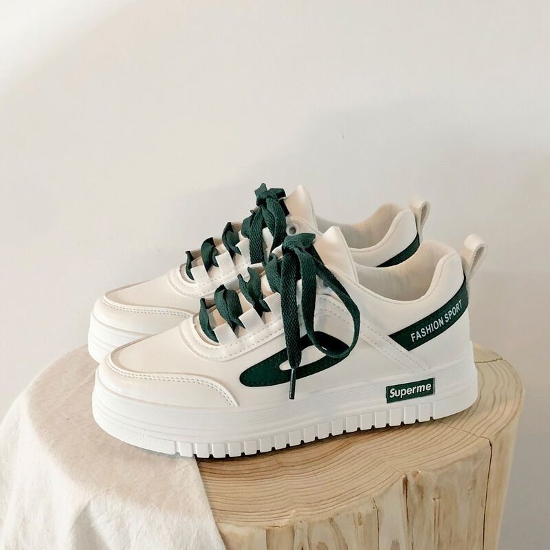 Pequeño original grueso blanco zapatos marea de las mujeres 2022 nuevo otoño transpirable Joker estudiante ocio tablero zapatos